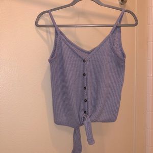 Tie front tank top